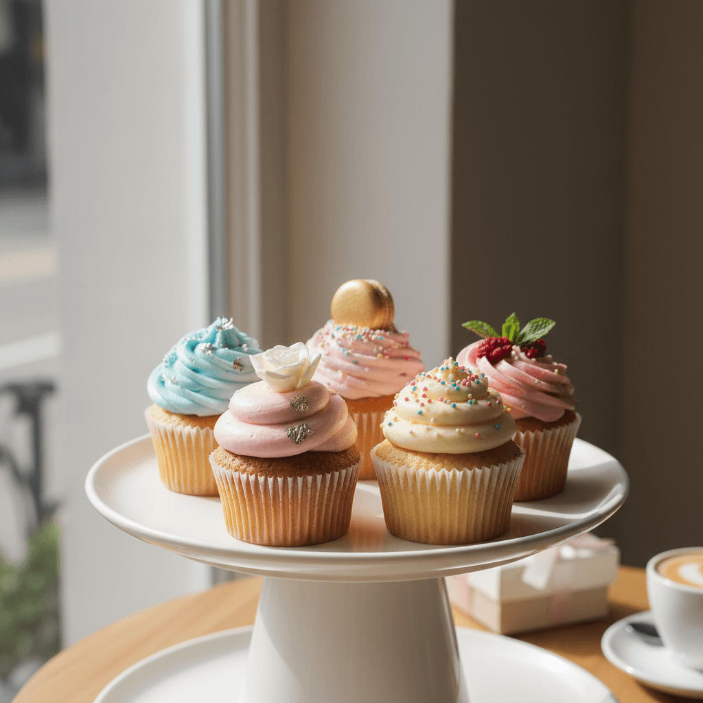 Cupcakes decorados con diferentes sabores y diseños
